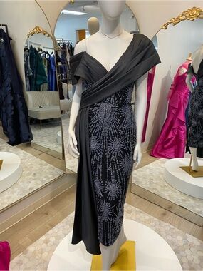 gia beaded shawl dress Theia | Dresses | New Theia In Navy Cocktail dress
